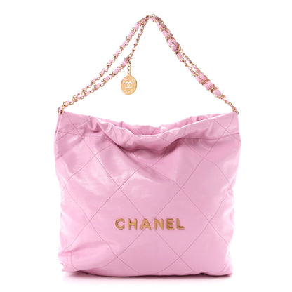 Chanel Shiny Calfskin Quilted Small 22 Pink