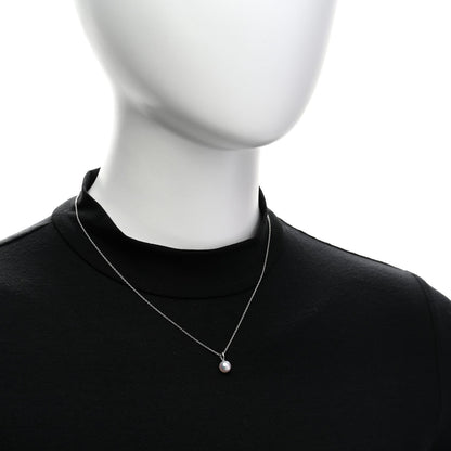 Mikimoto 18K White Gold Akoya Cultured Pearl 6.5-7mm Pendant Necklace