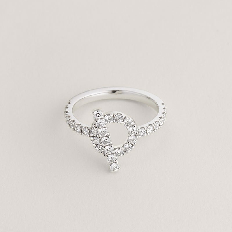 18K Gold Diamond Hermes Finesse Ring