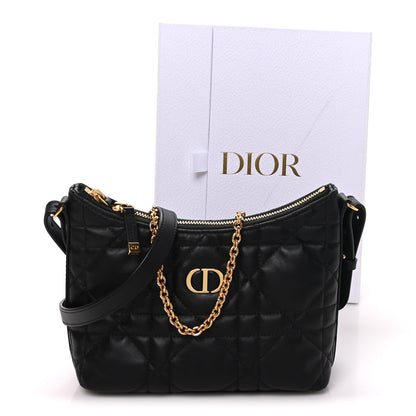 Christian Dior Calfskin Macrocannage Miss Caro Diorling Mini Bag Black