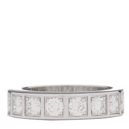 Cartier 18K White Gold Diamond Tectonic Band Ring
