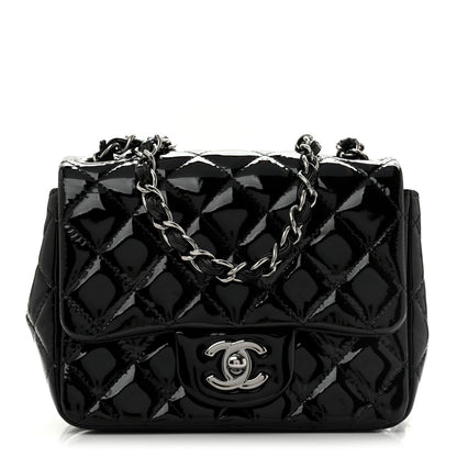 Chanel Patent Calfskin Quilted Mini Square Flap Black