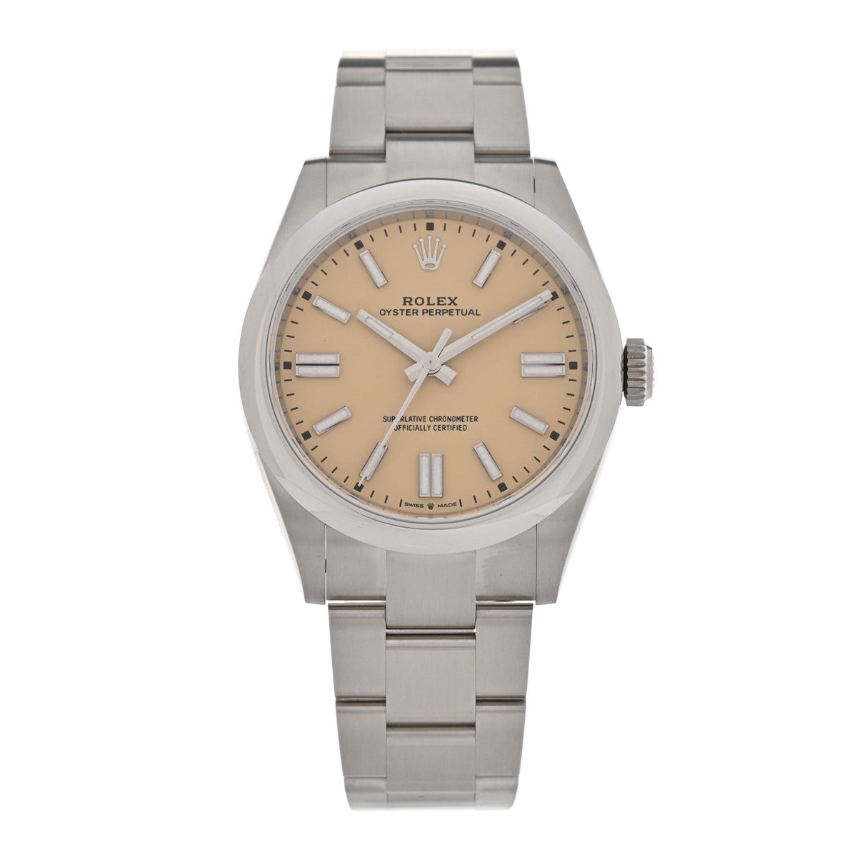 Rolex Stainless Steel 41mm Oyster Perpetual Watch Beige 134300