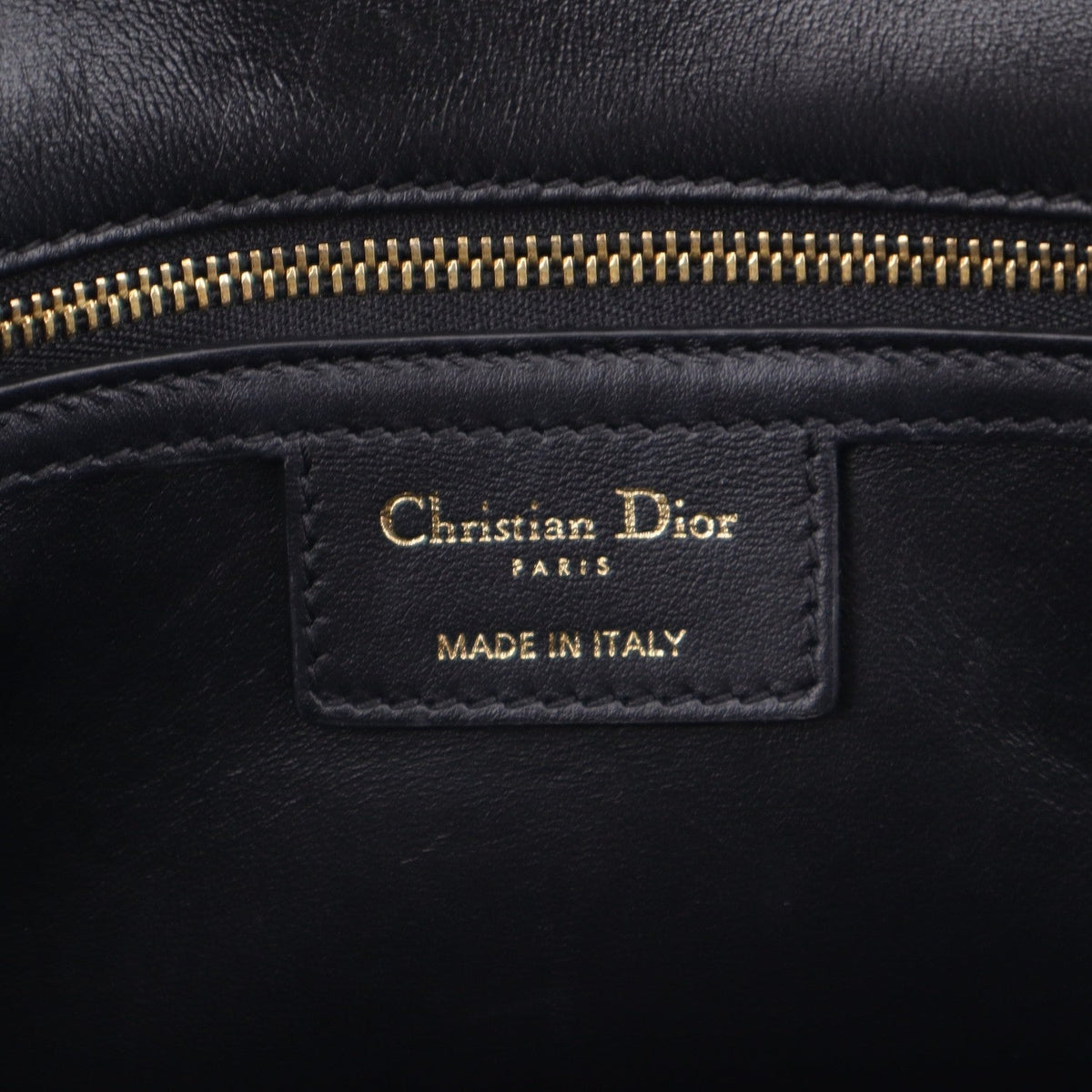 Christian Dior Canvas Macro Houndstooth Medium Caro Bag Black White