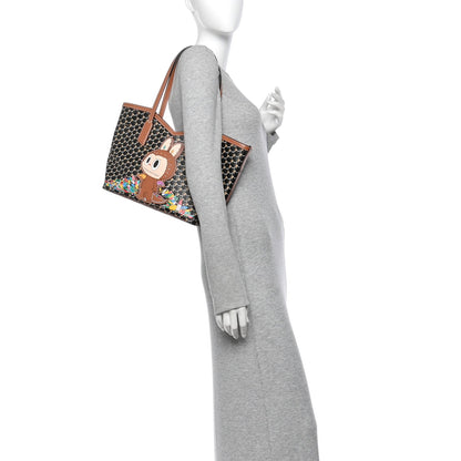 Moynat Calfskin Canvas M Labubu Tote PM Brown