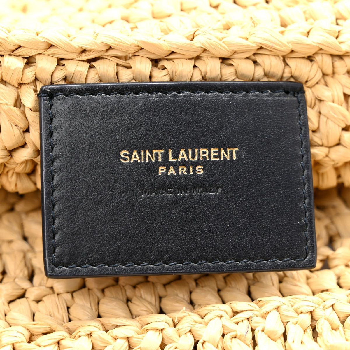 Saint Laurent Raffia Rive Gauche Tote Natural