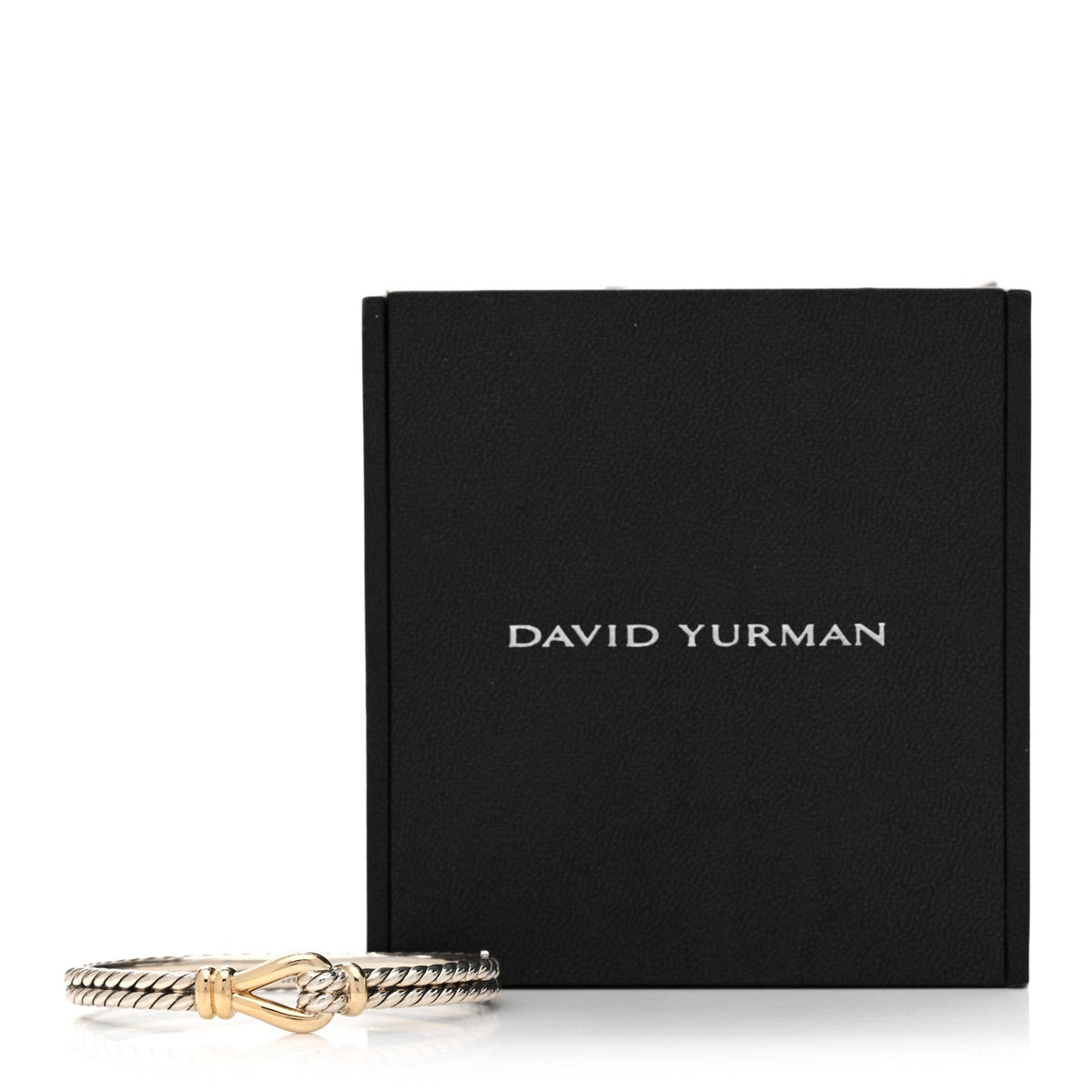 David Yurman Sterling Silver 18K Yellow Gold 11mm Thoroughbred Loop Bracelet