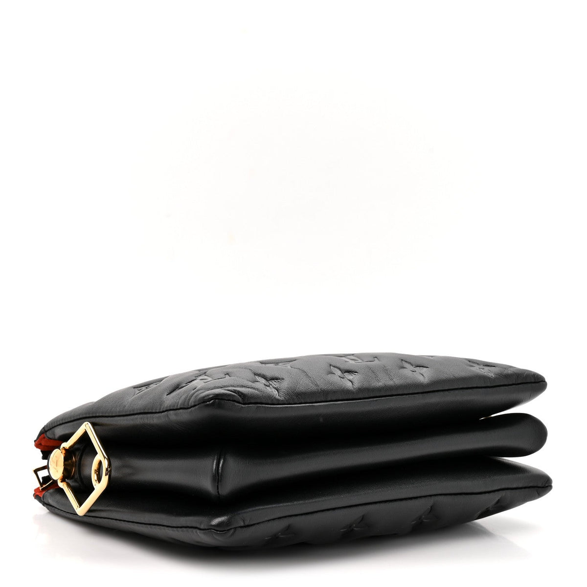 Louis Vuitton Lambskin Embossed Monogram Coussin BB Black 1957609