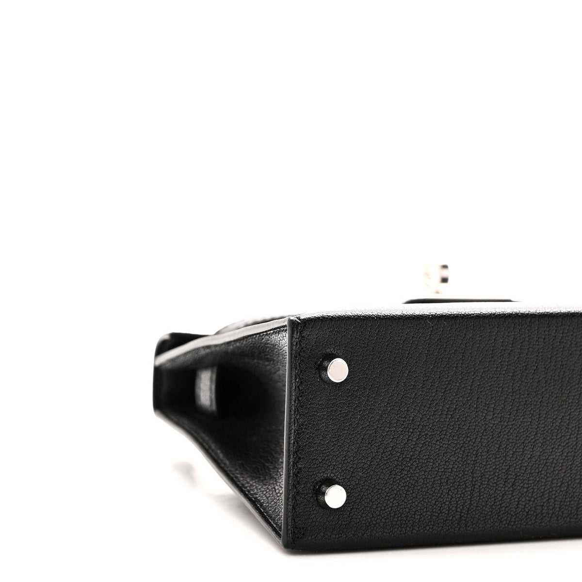 Hermes Chevre Chamkila Clou de Coeur Mini Kelly Sellier 20 Black