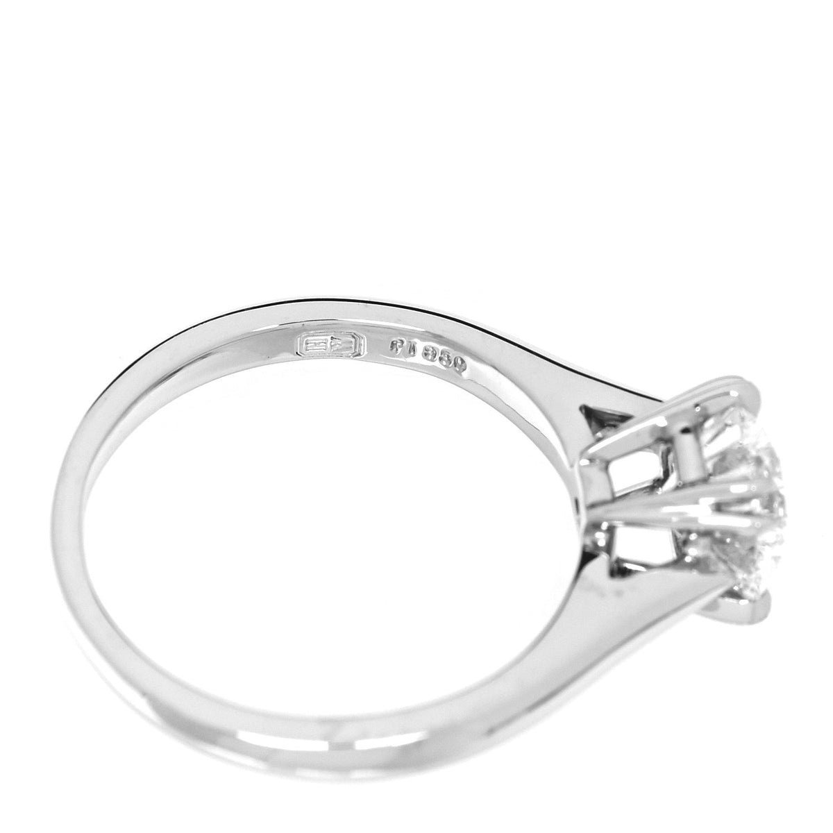 Harry Winston Platinum Diamond 1.01ct Round Brilliant Cut Solitaire Engagement Ring 48 4.5