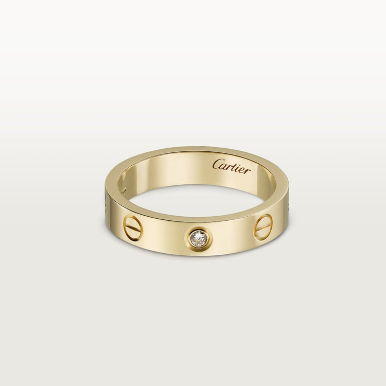 18K Gold Diamond Cartier Love Ring
