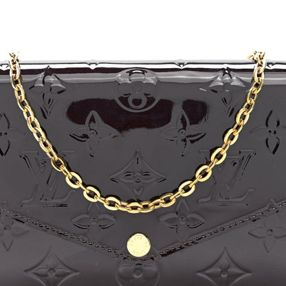 Louis Vuitton Vernis Pochette Felicie Chain Wallet Amarante 1987769