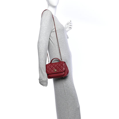 Chanel Caviar Quilted Small Business Affinity Flap Bag Burgundy