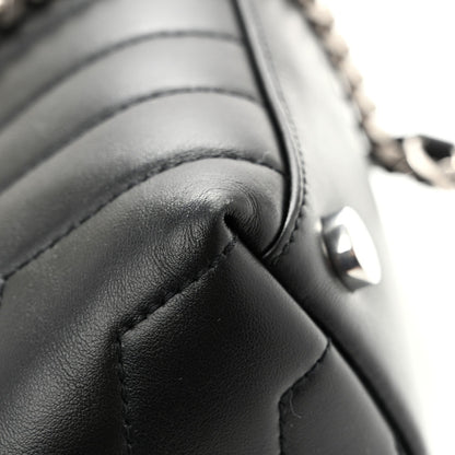 Saint Laurent Calfskin Y Quilted Large Loulou Chain Satchel Black