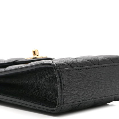 Chanel Caviar Quilted Classic Phone Holder Black