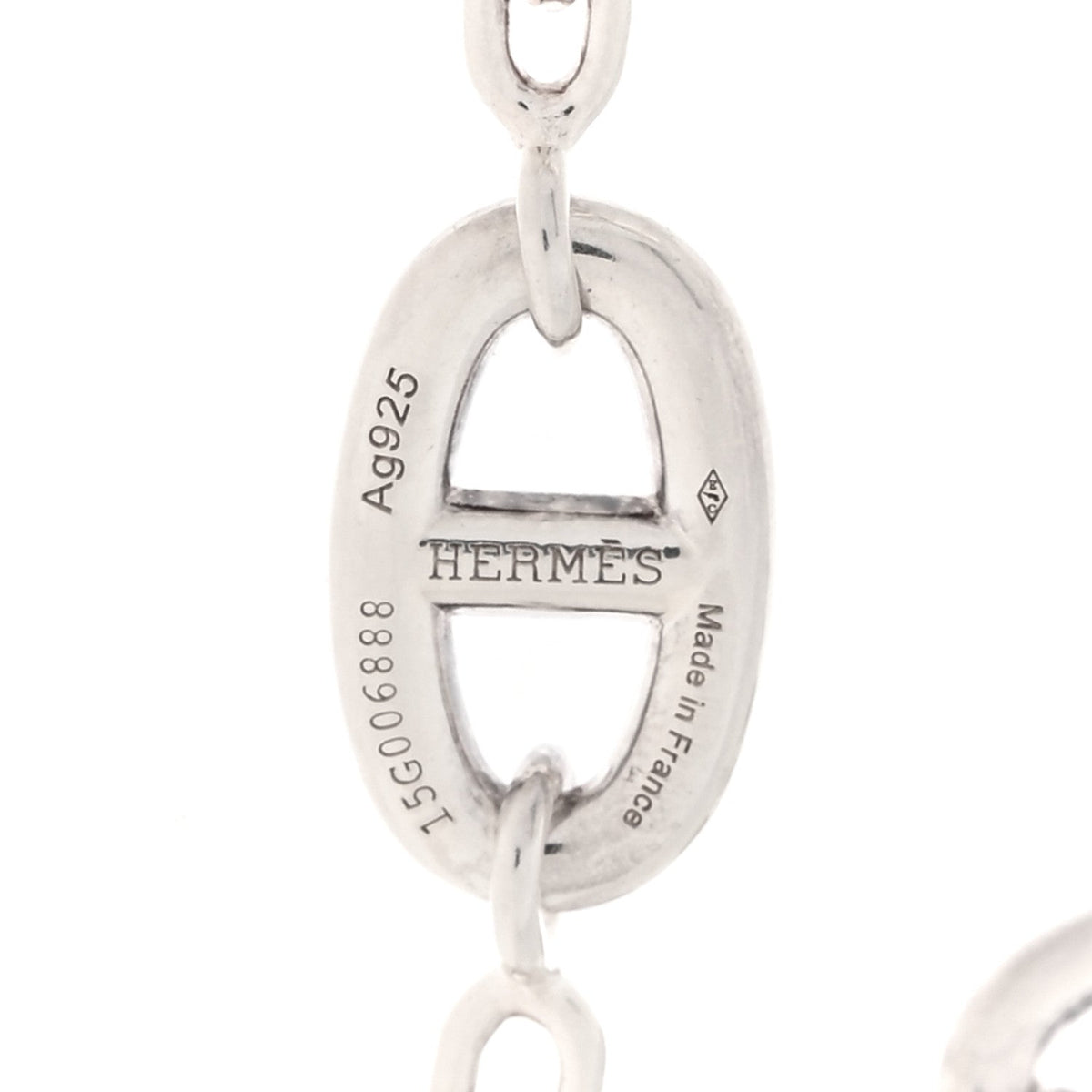 Hermes Sterling Silver Farandole Necklace 160