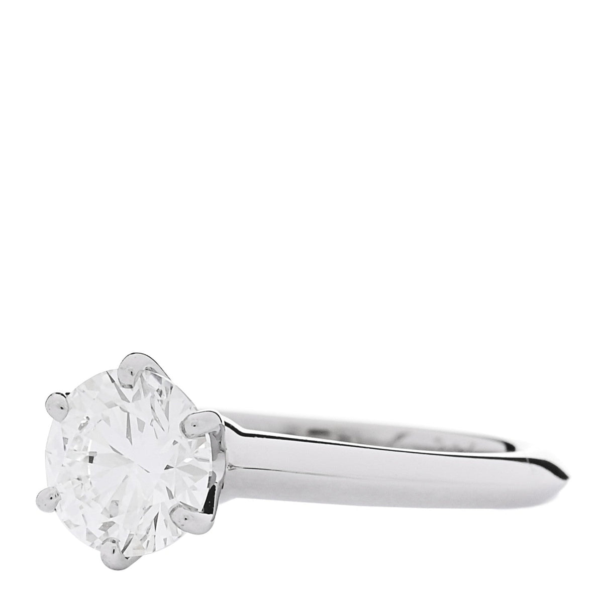 Tiffany Platinum Diamond 1.30ct Solitaire Engagement Ring 49 5