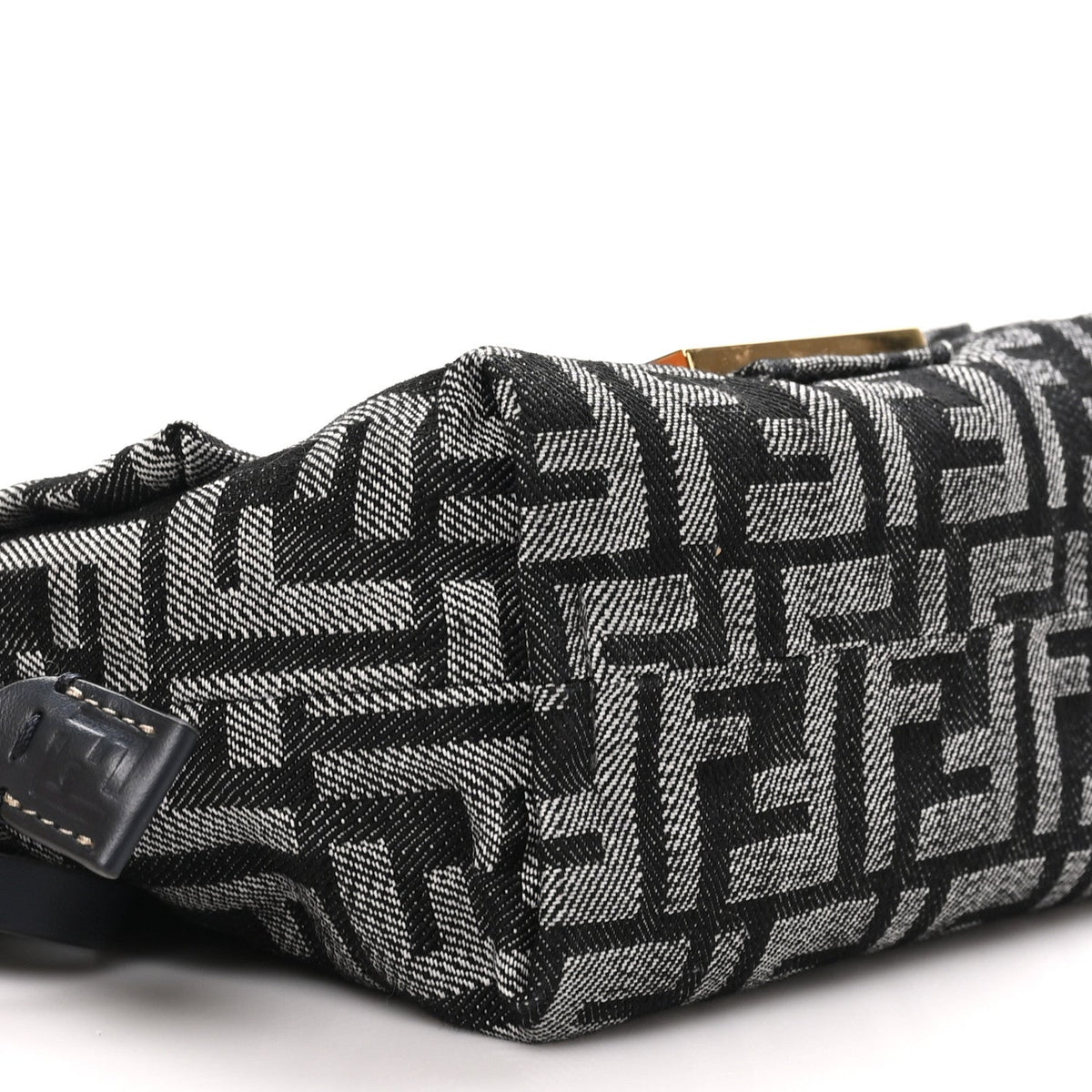 Fendi Denim Small Mamma Baguette Dark Blue