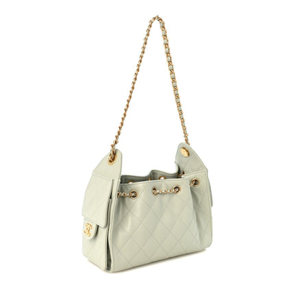 Chanel Caviar Quilted Mini 25 Handbag Light Green