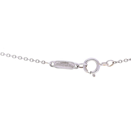 Tiffany 18K White Gold Diamond Metro Circle Pendant Necklace