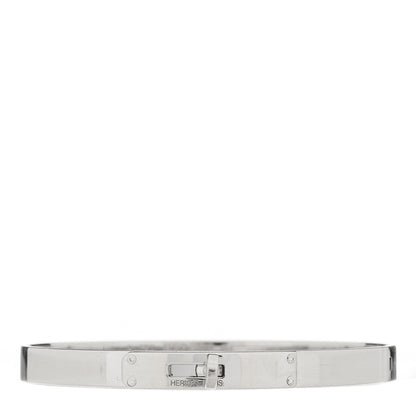 Hermes 18K White Gold Diamond PM Kelly Bracelet ST