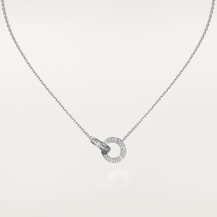 18K Gold Diamond Love Necklace