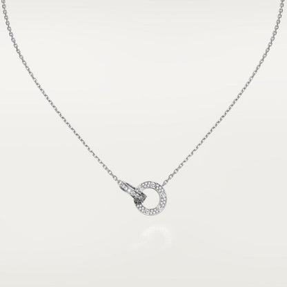 18K Gold Diamond Love Necklace