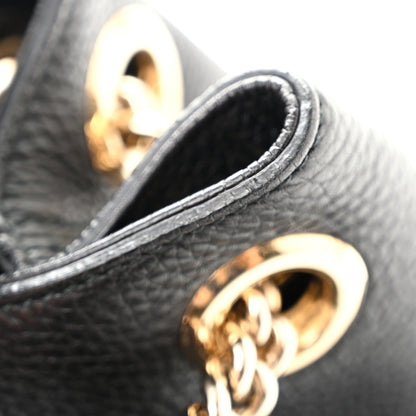 Gucci Pebbled Calfskin Medium Soho Chain Shoulder Bag Black 1984685