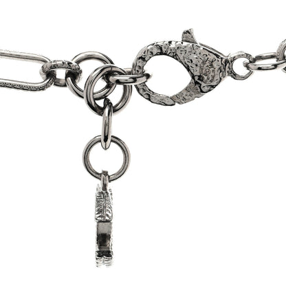 Chanel Gripoix Poured Glass Pearl CC Necklace Silver