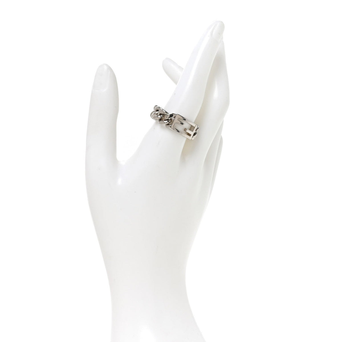 FendiMetal FF Chain Ring S Silver