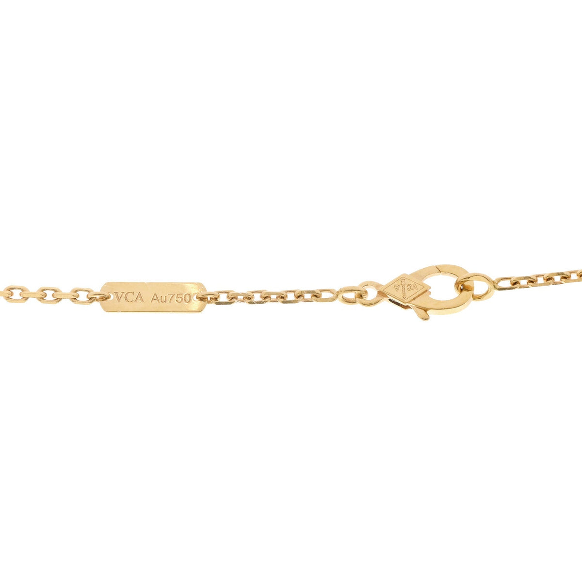 Van Cleef & Arpels 18K Yellow Gold Malachite Magic Alhambra Pendant Necklace 81.3cm