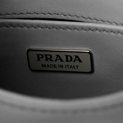 Prada Spazzolato Cleo Flap Shoulder Bag Fiordaliso