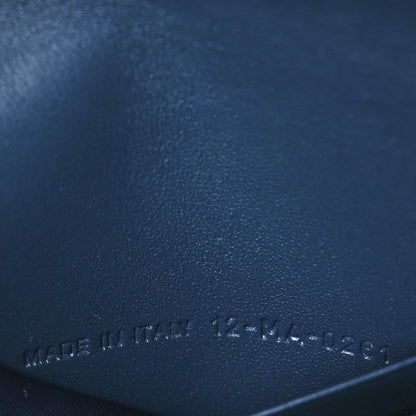 Christian Dior Supple Calfskin Cannage Caro Belt Pouch Steel Blue