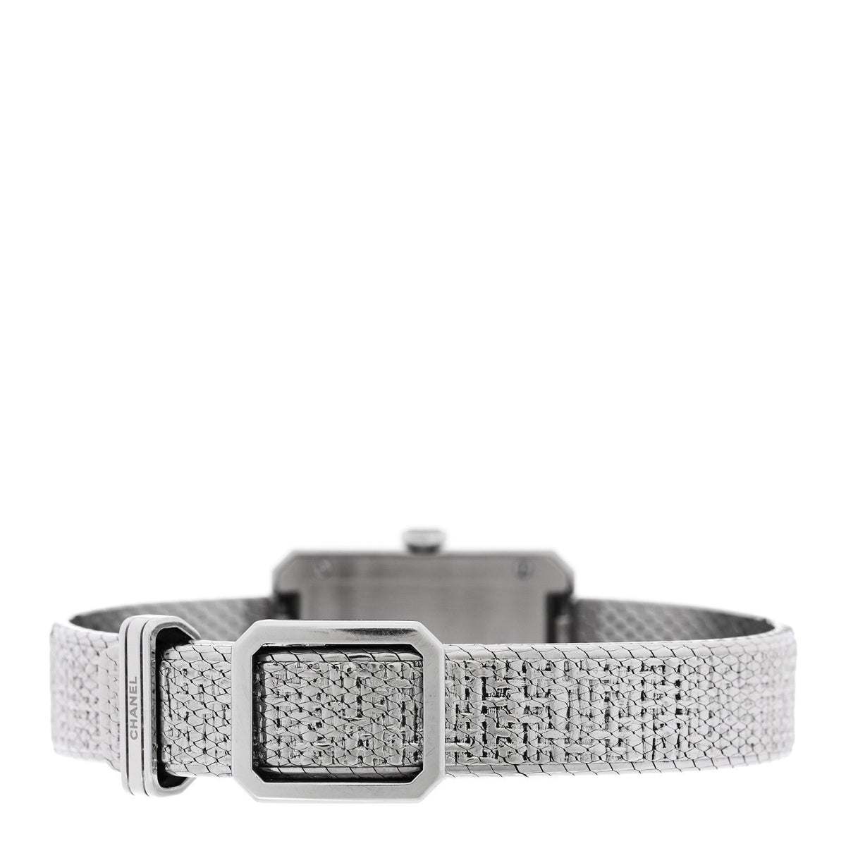 Chanel Stainless Steel Diamond 21mm Boy-Friend Tweed Watch Black