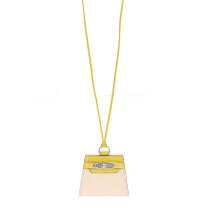 Hermes Swift Monpetit Small Kelly Pendant Necklace Nata Lime