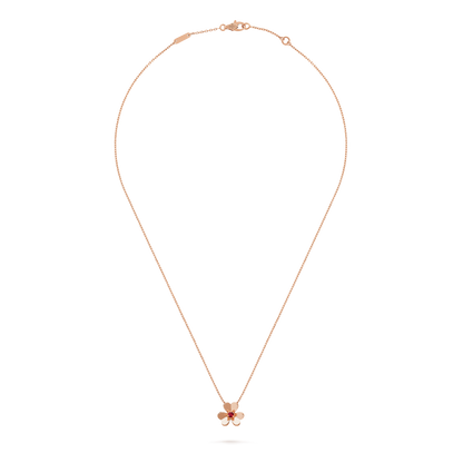 18K Rose Gold Ruby VCA Frivole Mini Pendant