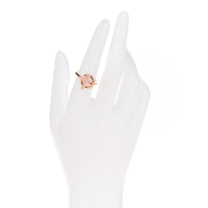 Hermes 18K Rose Gold Diamond PM Echappee Ring 52 6