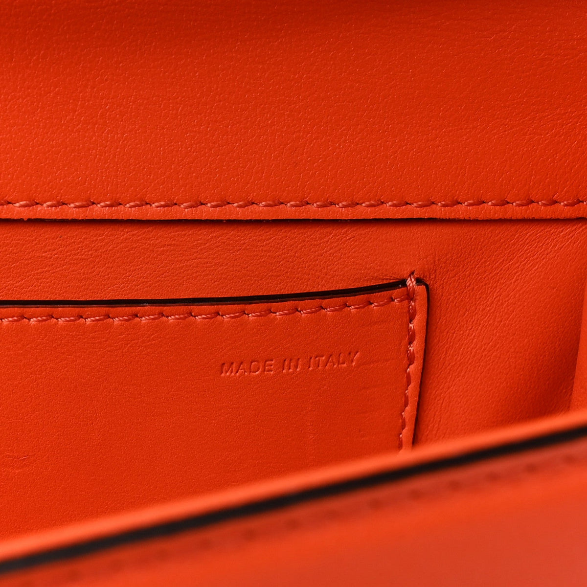 Valentino Garavani Calfskin Vlogo Loco Shoulder Bag Orange