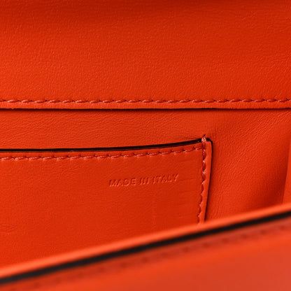 Valentino Garavani Calfskin Vlogo Loco Shoulder Bag Orange