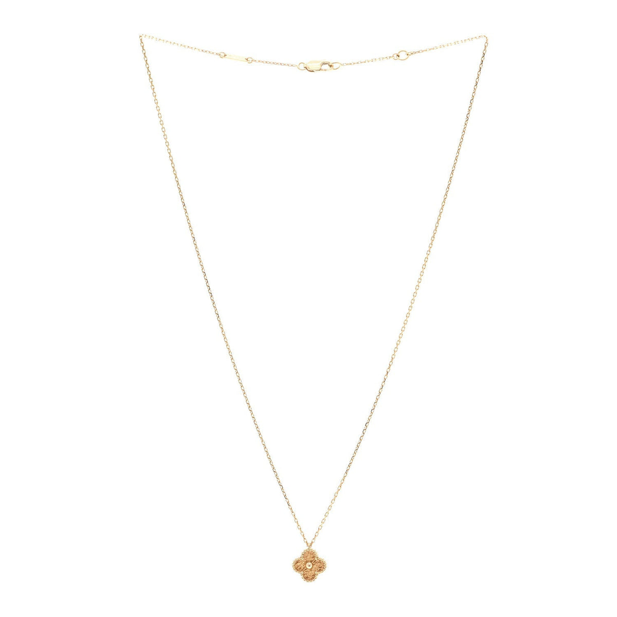 Van Cleef & Arpels 18K Rose Gold Sweet Alhambra Pendant Necklace