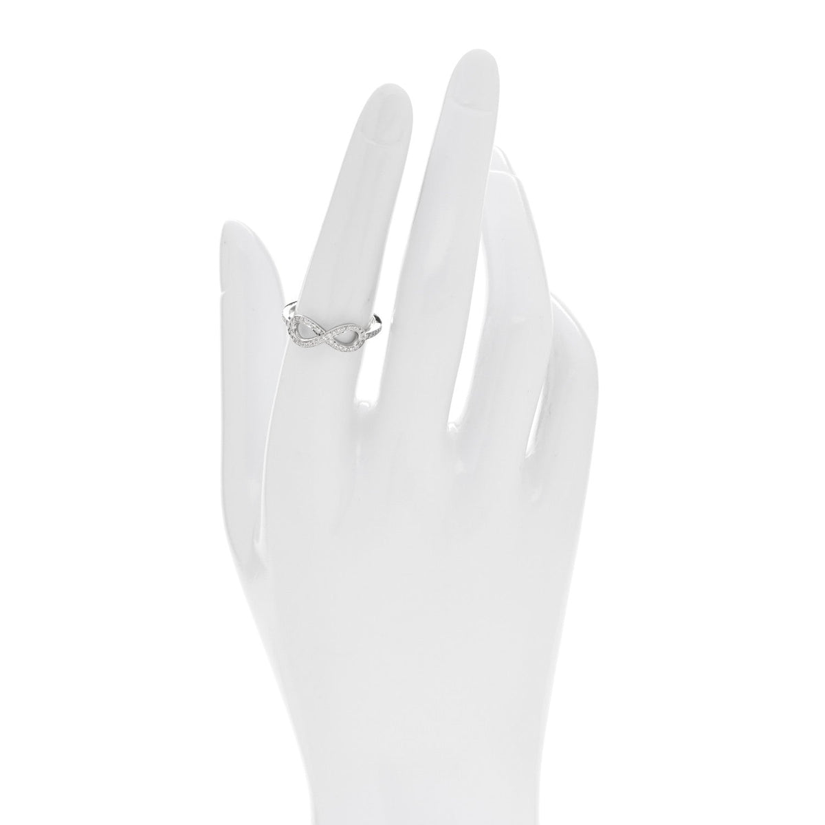 Tiffany Platinum Diamond Infinity Ring 54 6.75
