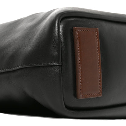 Saint Laurent Calfskin Ring Tote Black Brown