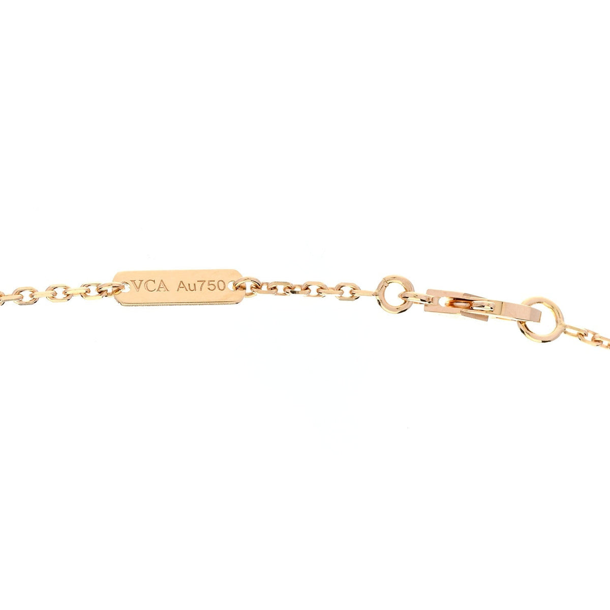 Van Cleef & Arpels 18K Yellow Gold Carnelian Vintage Alhambra Pendant Necklace