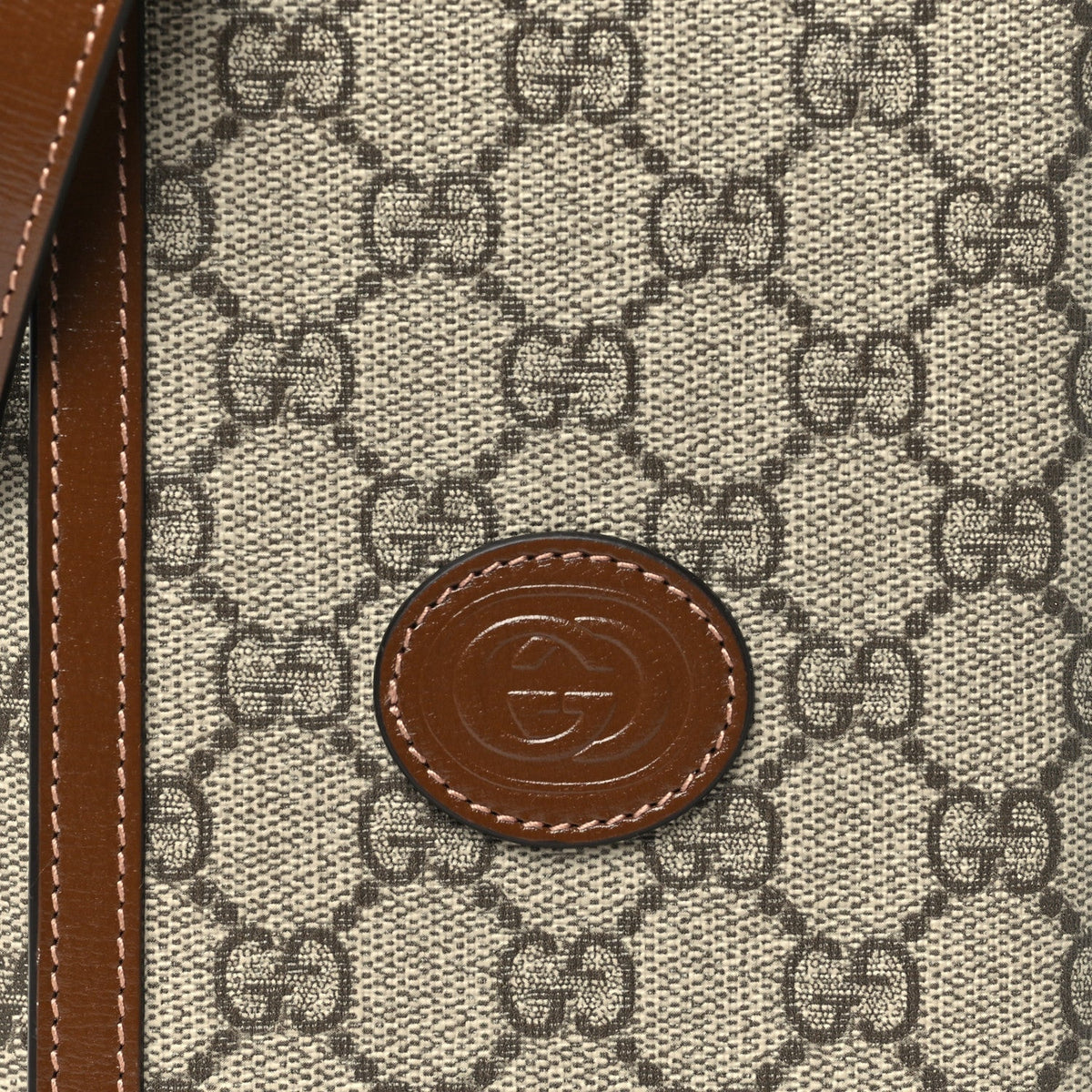 Gucci GG Supreme Calfskin Blondie Wallet on Chain Beige Brown