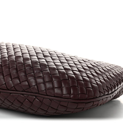 Bottega Veneta Lambskin Intrecciato Medium Padded Veneta Deep Mahogany
