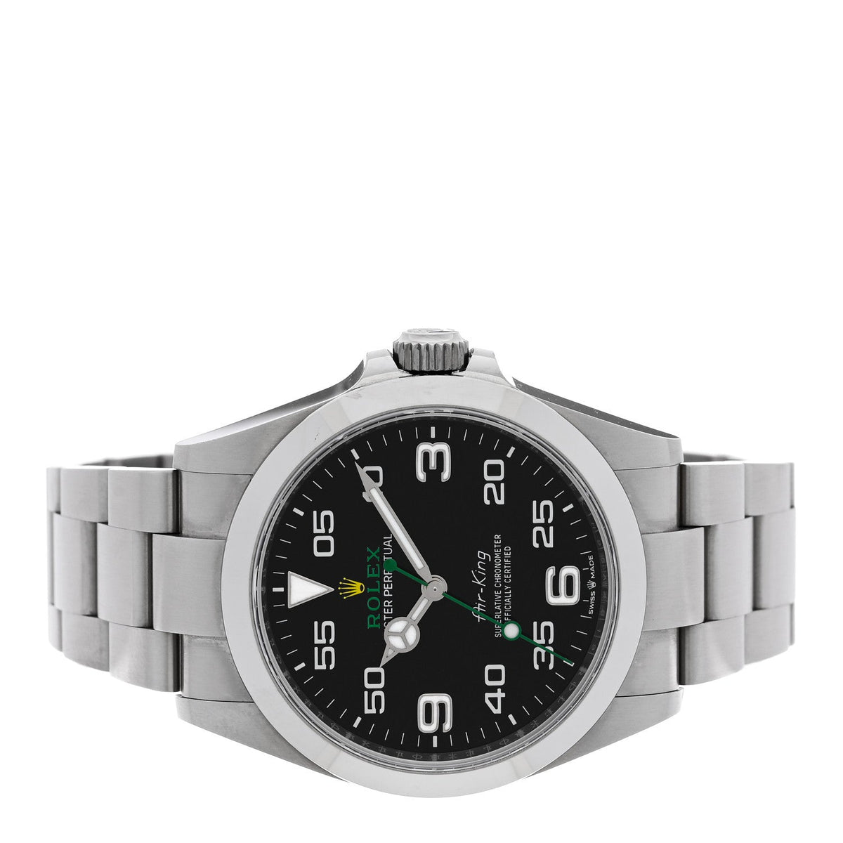 Rolex Stainless Steel 40mm Air-King Oyster Perpetual Watch Black 126900