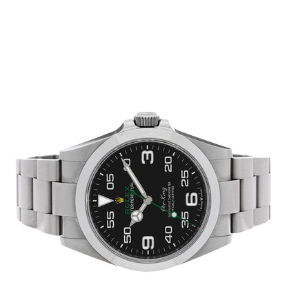 Rolex Stainless Steel 40mm Air-King Oyster Perpetual Watch Black 126900