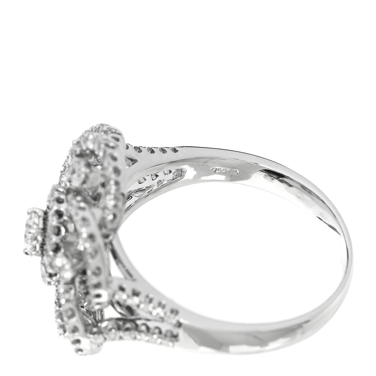 Parker & West by FASHIONPHILE18K White Gold Diamond 1.24ctw Flower Ring 59 8.75