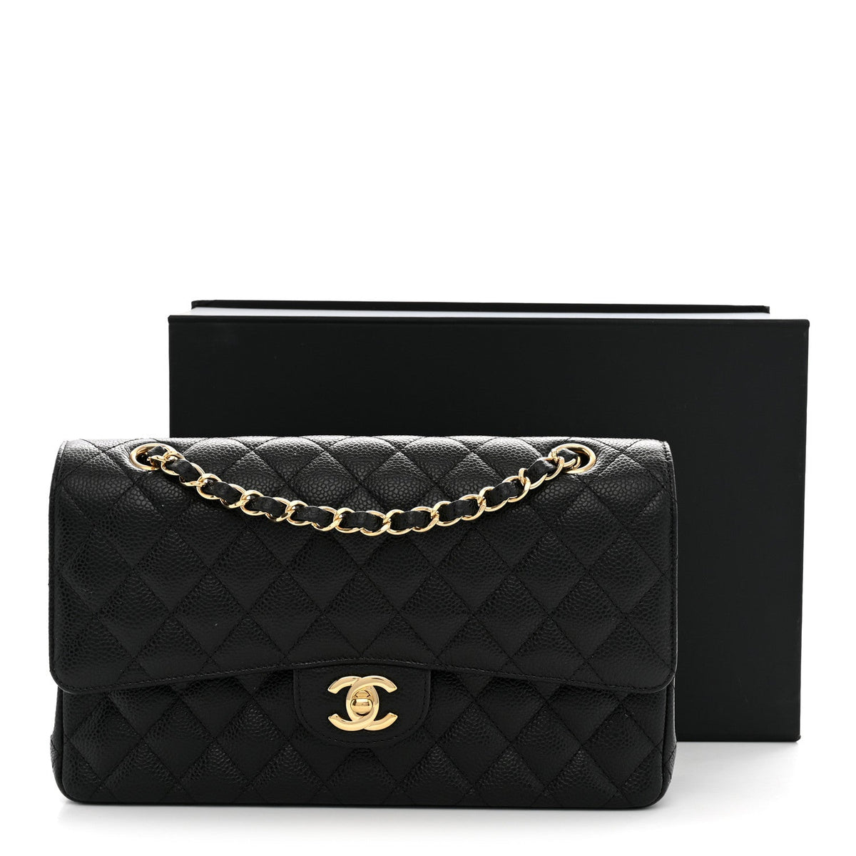 Chanel Caviar Quilted Medium Double Flap Black 1982984