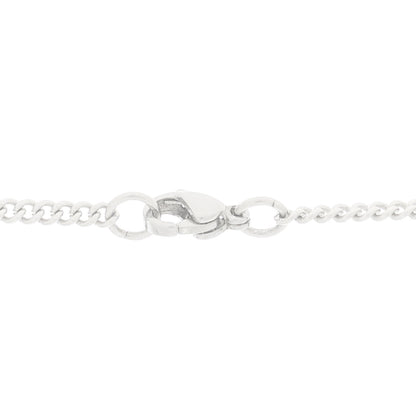Chanel Lambskin CC Necklace Black Silver